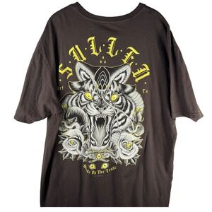 Sullen‎ Art Collective Tom Haubrick Tiger T-Shirt Mens 2XL Gray Buckle Exclusive